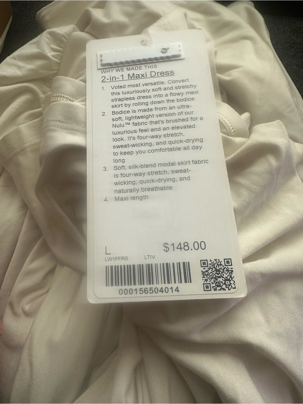 lululemon athletica 2-in-1 Maxi Dress in Light Ivory